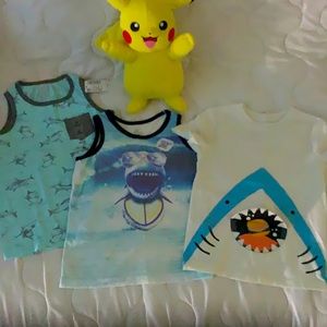 Toddler Place Sport & Cat & Jack summer shirts🦈🍔